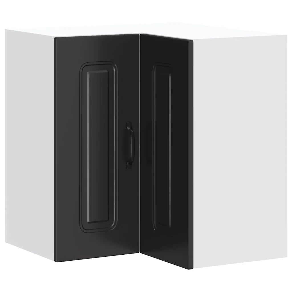 Pensile da Cucina ad Angolo Kalmar Nero in Legno Multistrato