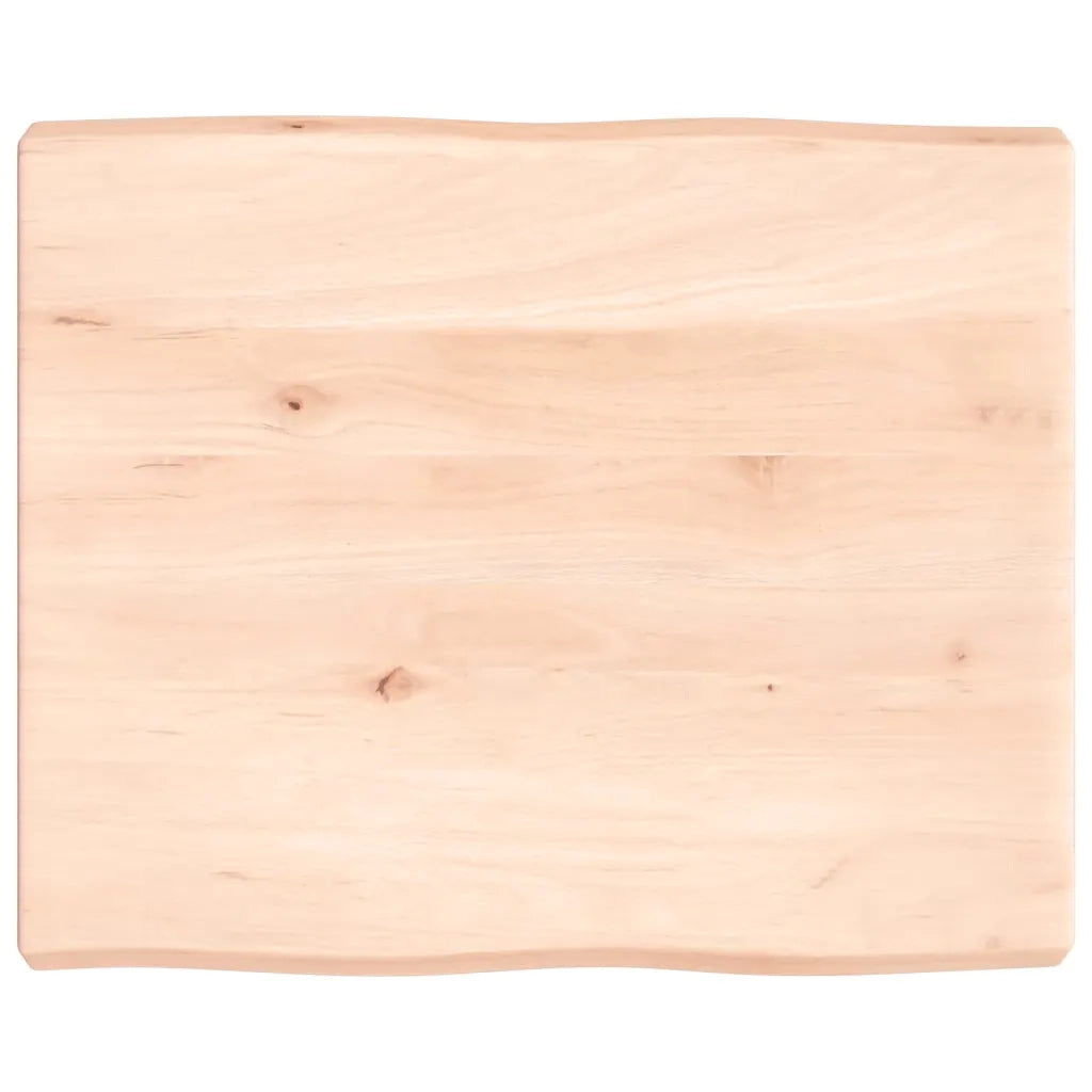 Piano per Tavolo 60x50x(2-6) cm Rovere Non Trattato Bordi Vivi 363868