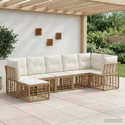 Set di divani da esterno Naturale Poliestere 3437522