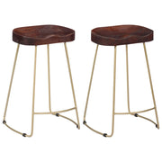 Sgabelli da Bar Gavin 2 pz Legno Massello di Mango cod mxl 73293