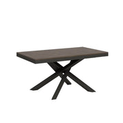 Tavolo allungabile 160/264x90 cm Volantis Evolution colore noce telaio e gambe antracite