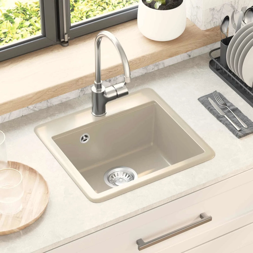 Lavello Beige 470 x 440 mm Granito CFW9576837