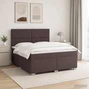 Letto box spring con materasso Marrone Scuro 180 x 200 cm 3454939
