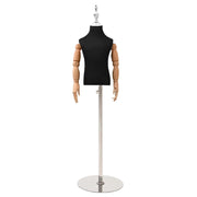 Manichino Regolabile 120-157 cm con Base Unisex PP Nero 42041714
