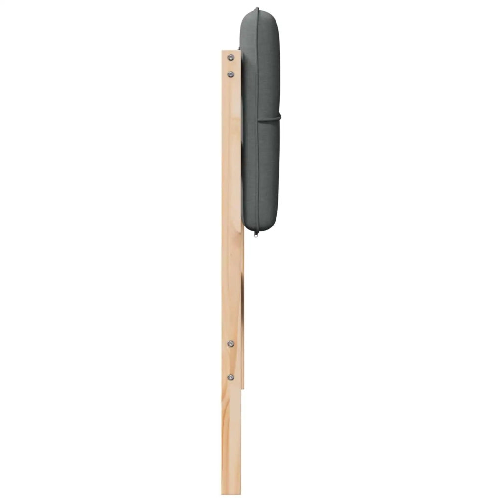 Testiera imbottita Marrone e Grigio Chiaro 100 cm Pino massello 880138