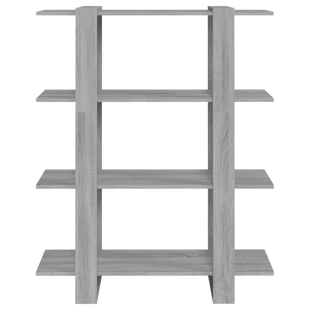 Libreria Divisorio-Scaffale per Libri-Mobile di Stoccaggio Grigio Sonoma 100x30x123,5 cm