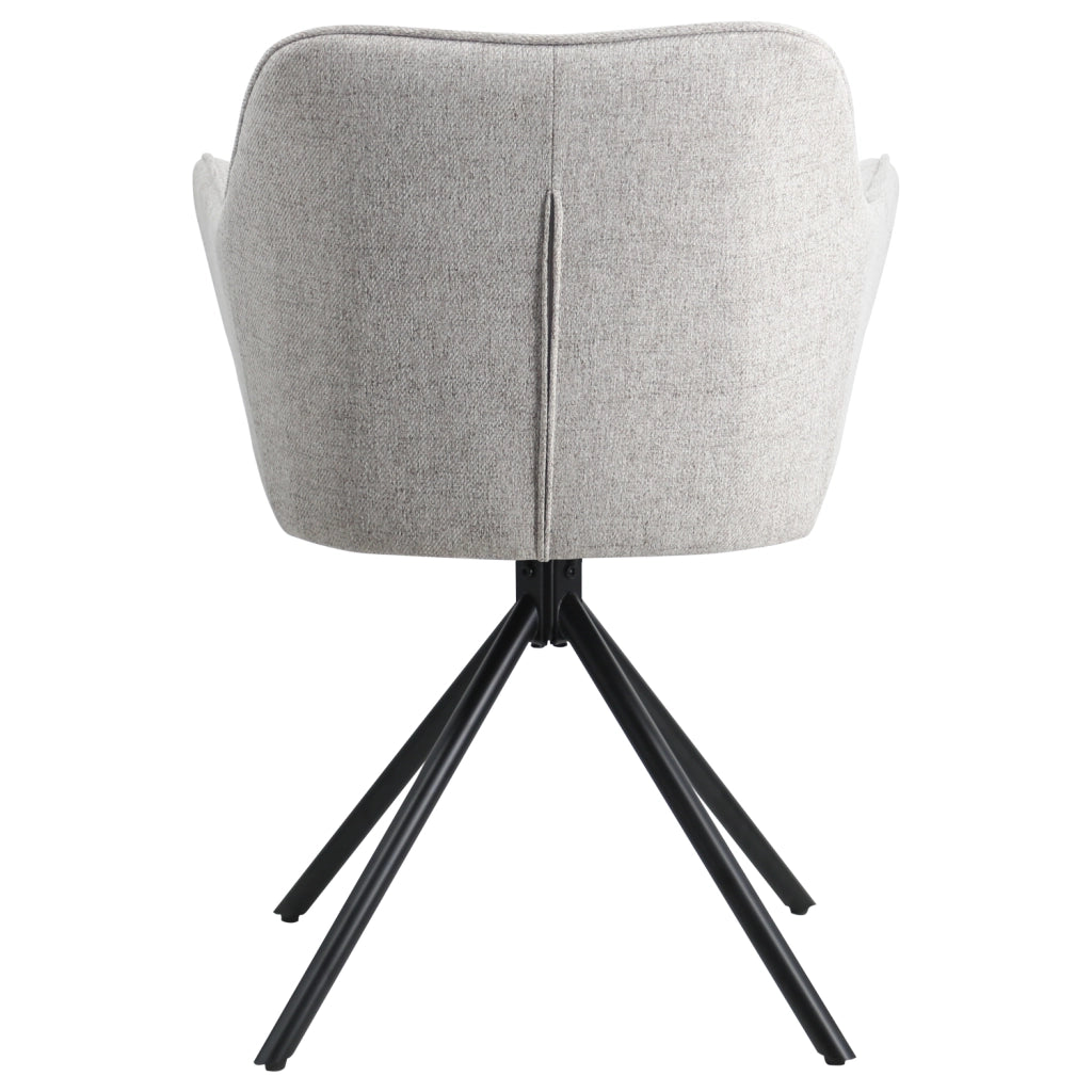 Set di 2 sedie in tessuto grigio DANNA