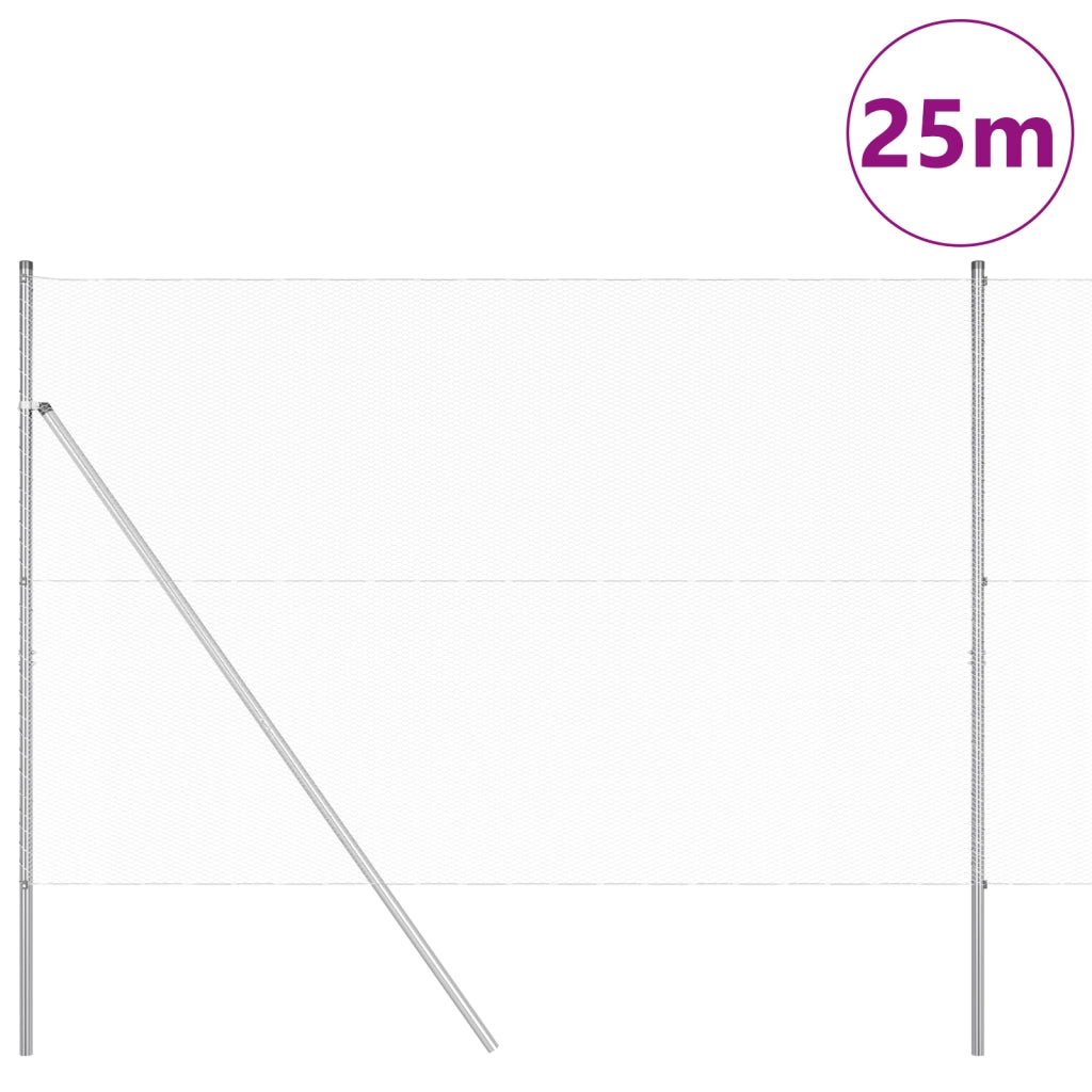 Recinzione esagonale  1,6x25 m in acciaio zincato