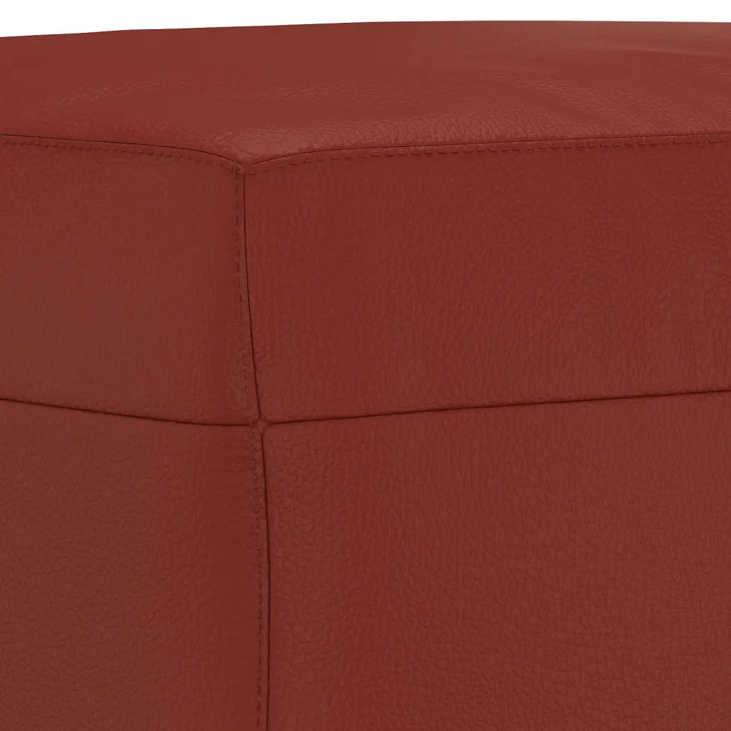 Panca-Sgabello Rosso Vino 100x35x41 cm in Similpelle 387123