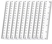 Misuratore ligneo da 40 pezzi - Transparente - 15 cm / 6 pollici - Plastica - Leggero - Allineamento preciso - Righello