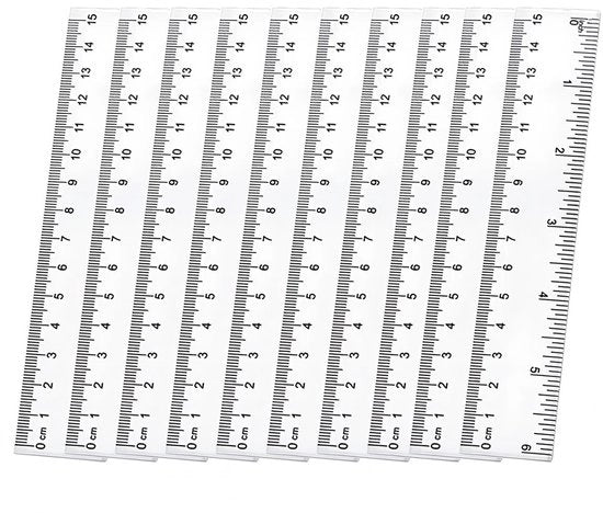 Misuratore ligneo da 40 pezzi - Transparente - 15 cm / 6 pollici - Plastica - Leggero - Allineamento preciso - Righello