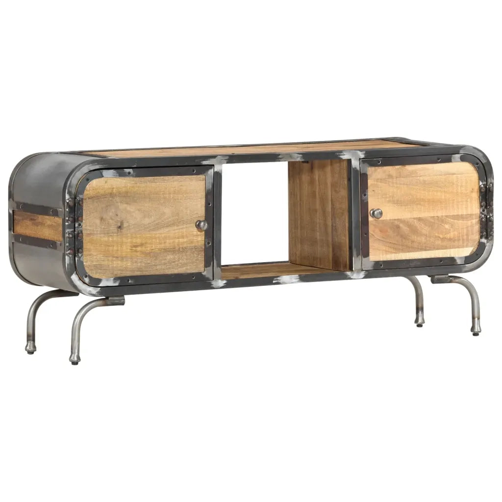 Mobile Porta TV-Credenza per TV 110x30x42 cm in Legno Massello di Mango