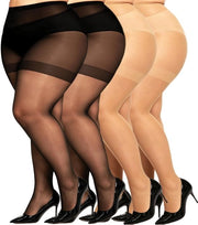 Calze a Compression Plus Maten XL-8XL - Strettezza 4 Direzioni - Traspirante - 20 Den - Adatto alle Donne Curvy