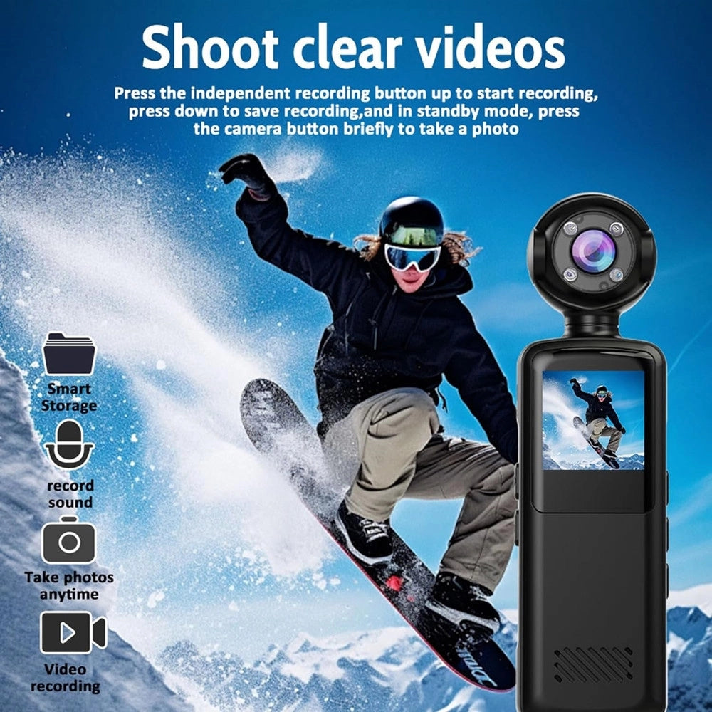 Trade Shop - Fotocamera Tascabile Wifi Action Camera Videocamera Portatile Registratore Multifunzione -