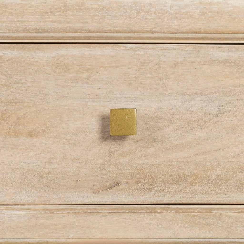 Credenza in legno beige con 2 ante e 2 cassetti, 120x40x88h cm