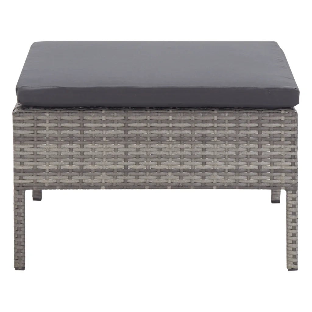 Set Divani da Giardino 3 pz | Set Salotto da Giardino con Cuscini in Polyrattan Grigio
