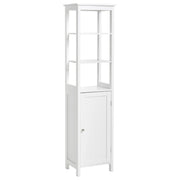 Colonna da Bagno a Terra in MDF 160 x 40 x 32 cm con 5 Ripiani e Cassetto  Design Moderno