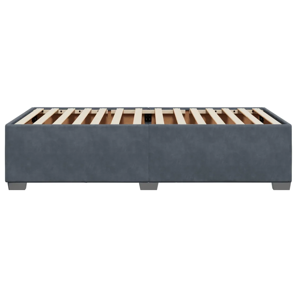 Giroletto senza Materasso Grigio Scuro 80x200 cm Velluto