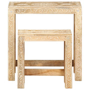 Set Tavolini da Salotto 2 pz in Legno Massello di Mango 285881