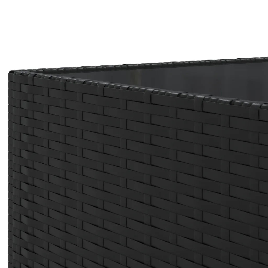Set Mobili da Giardino 6 pz con Cuscini in Polyrattan Nero 3308016