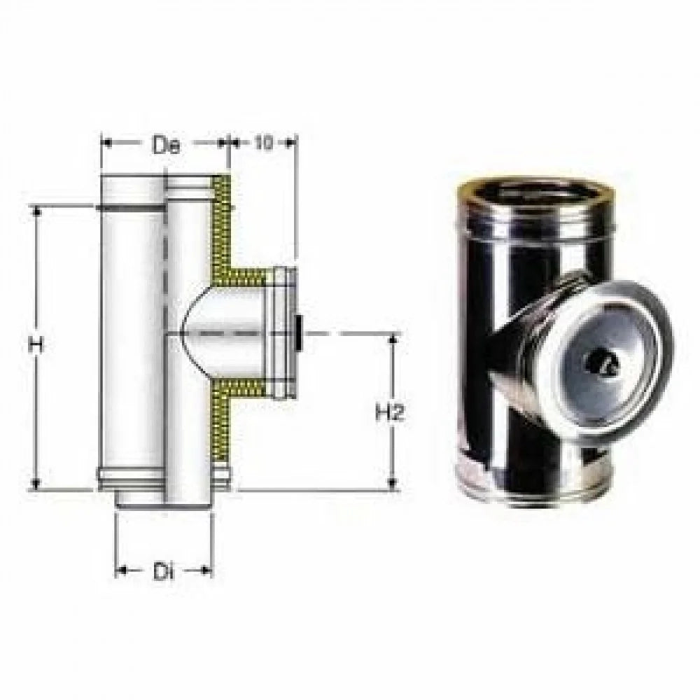 Inox doppia parete aisi 316 modu lo di ispezione d.080 130 b00n97