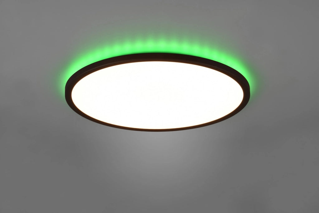 Plafoniera LED tonda 40cm 30W RGB con telecomando nera