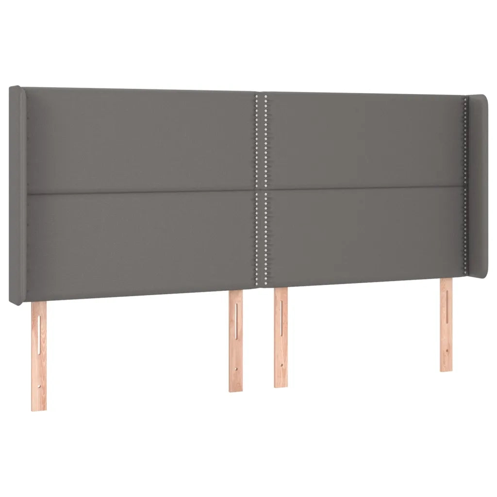 Giroletto Molle con Materasso e LED Grigio 180x200cm Similpelle 3139341