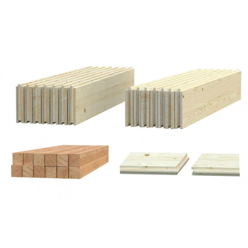 Pavimento in legno per casetta Britta A, tavolato con struttura impregnata e perline abete grezzo - Esterni da Vivere