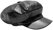Cappello vintage 8 pannelli in pelle PU - Berretto unisex - Accessorio di moda - Design eterno