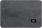 Pavimento Antiscivolo Assorbente Mat Mattonella Microfibra morbida Lavabile a Macchina Certificato Oeko-Tex 100 Dimensioni 40x60cm, Grigio