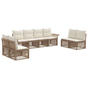 Set Divano da Giardino 8 pcs Beige polyrattan 3434805
