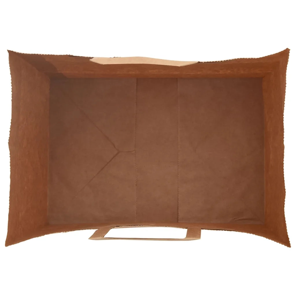 vidaXL Sacchetti di Carta 250 pz con Manici Marrone 32x22x24 cm