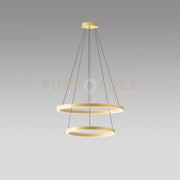 CRISEIDE S/2P - LAMPADARIO A SOSPENSIONE 2 LUCI ORO A LED 3000K 3000LM 60W(35W+25W) DIMMERABILE