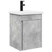 Mobile Bagno | Armadio da bagno con rubinetto Grigio Cemento 42 x 40 x 74,5 cm