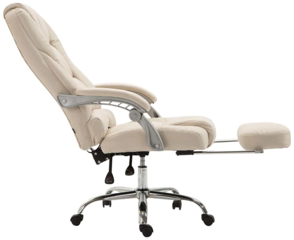 Sedia da ufficio Pacific in tessuto crema