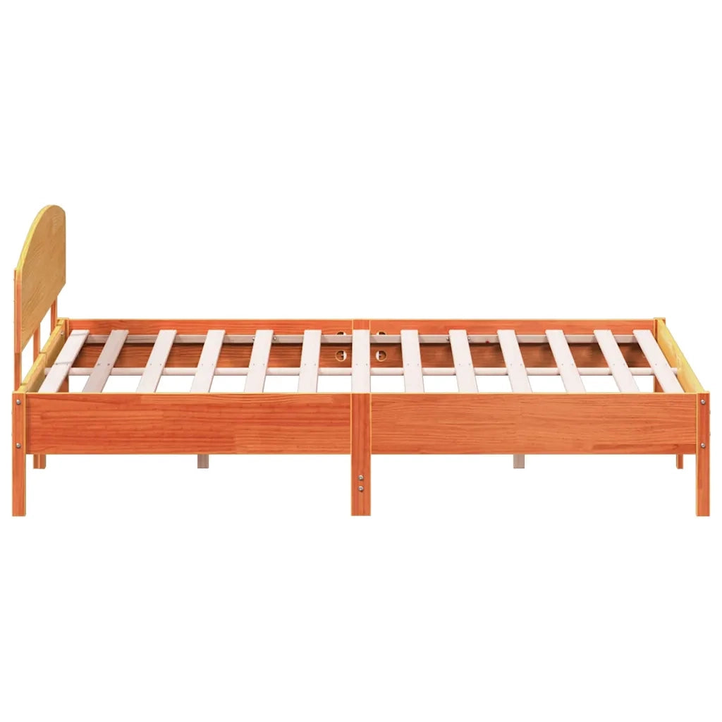 Giroletto senza Materasso Marrone Cera 180x200 cm Legno di Pino 3207200