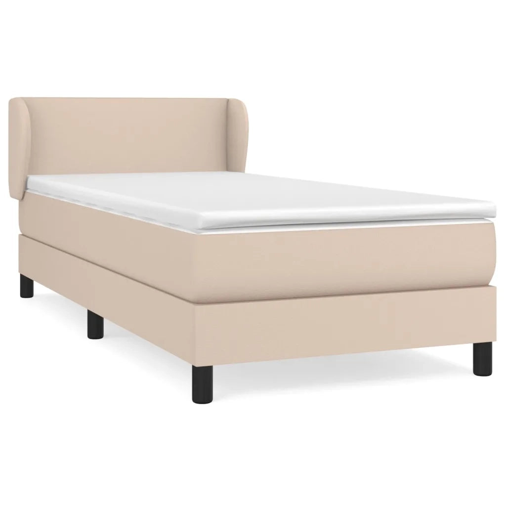 Giroletto a Molle con Materasso Cappuccino 90x190 cm Similpelle cod mxl 62840