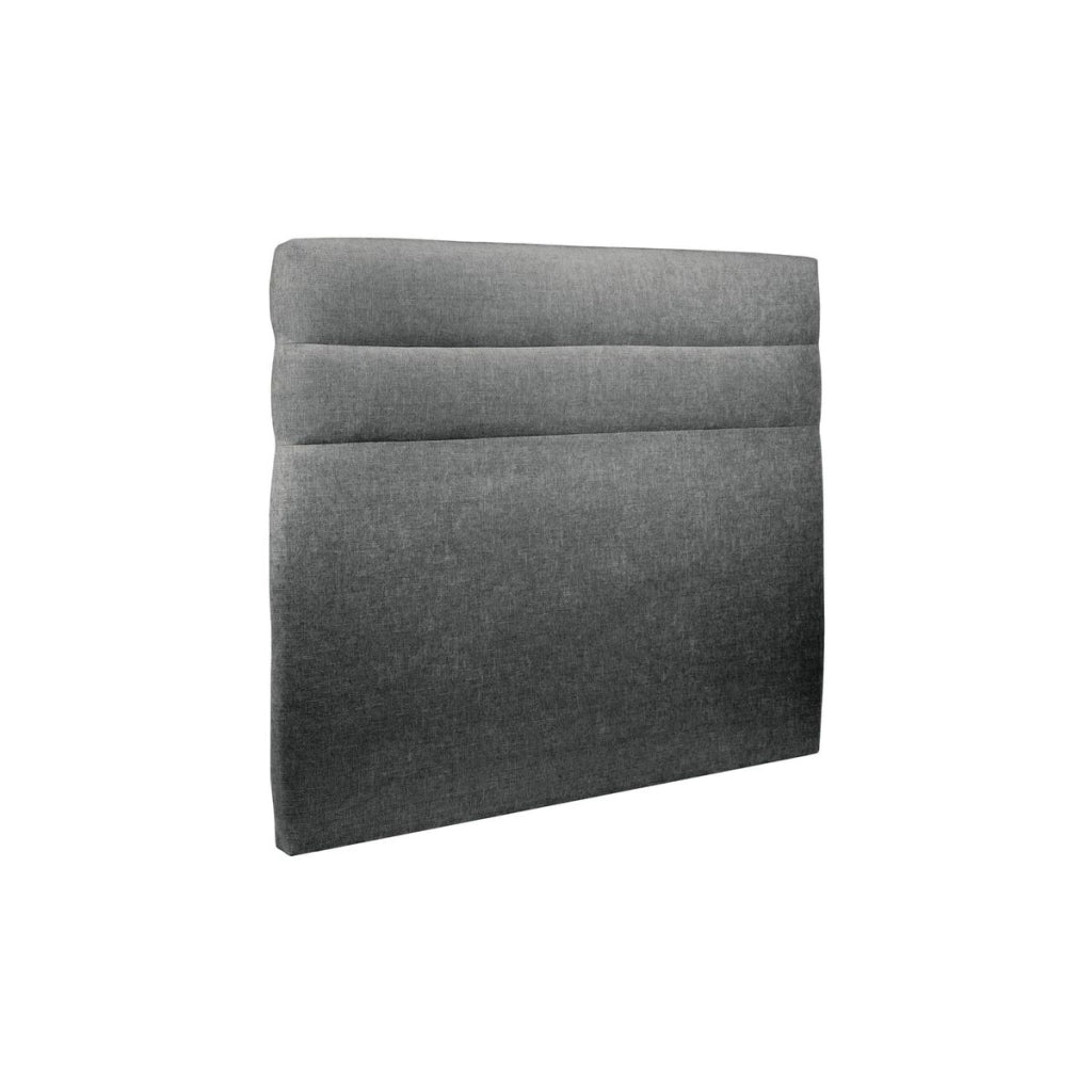 Testiera in tessuto natté grigio antracite con linee L135 cm