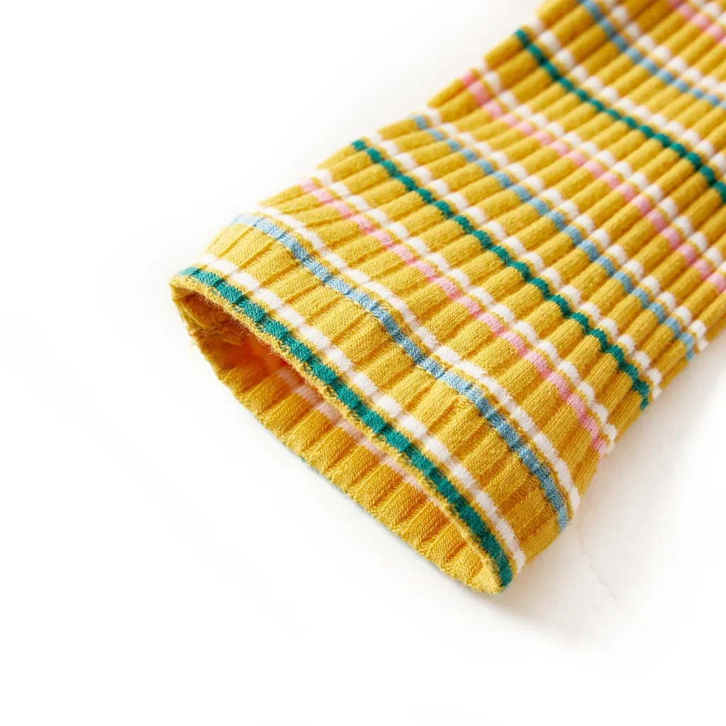 Maglietta da Bambina Maniche Lunghe a Lupetto Ocra 104 14360