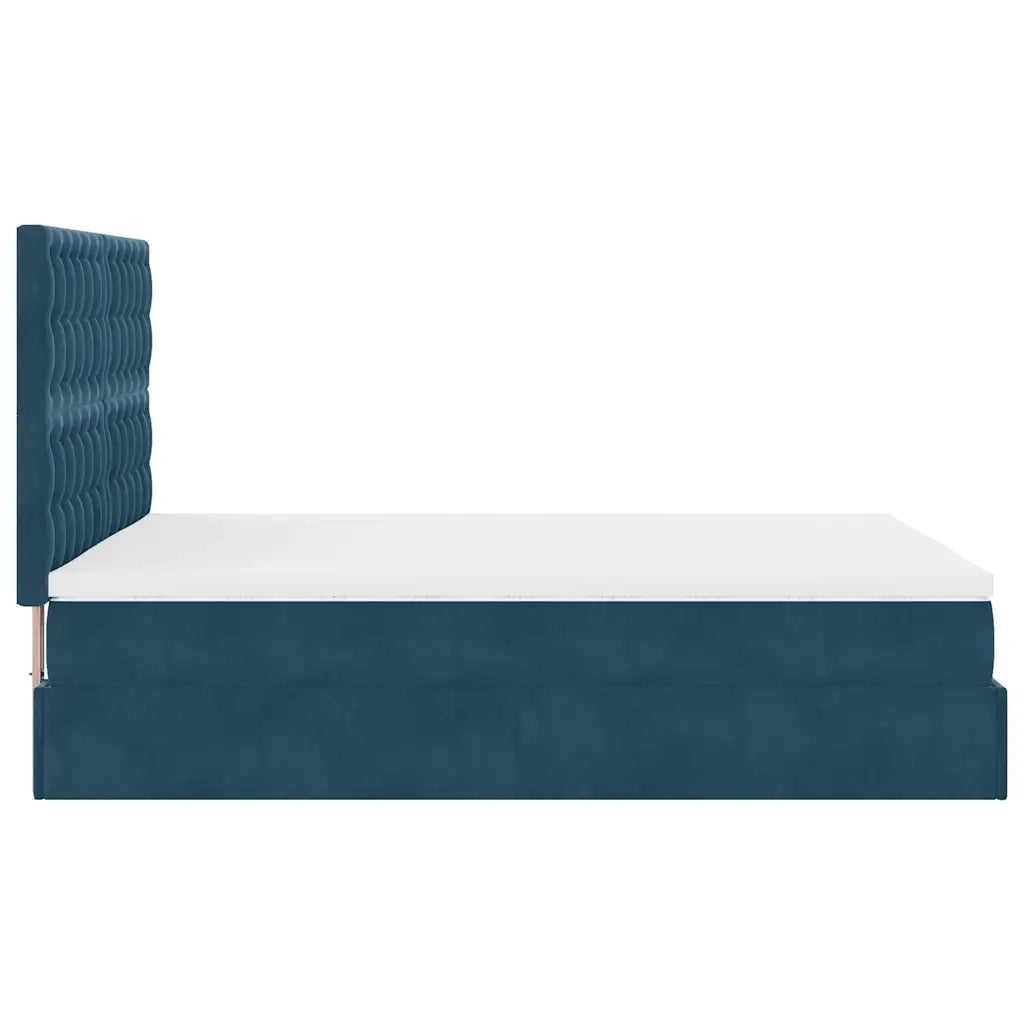 Struttura Letto Pouf con Materassi 140x190 cm in Velluto 3314466
