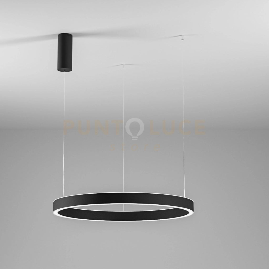 CRISEIDE S/1P - LAMPADARIO A SOSPENSIONE 1 LUCE DIMMERABILE A LED 3000K 4200LM 80W D.80CM NERO