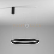 CRISEIDE S/1P - LAMPADARIO A SOSPENSIONE 1 LUCE DIMMERABILE A LED 3000K 4200LM 80W D.80CM NERO