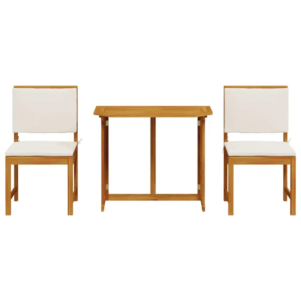 Set Bistro da Giardino 3 pcs Marrone Legno di Acacia Massello 3329111
