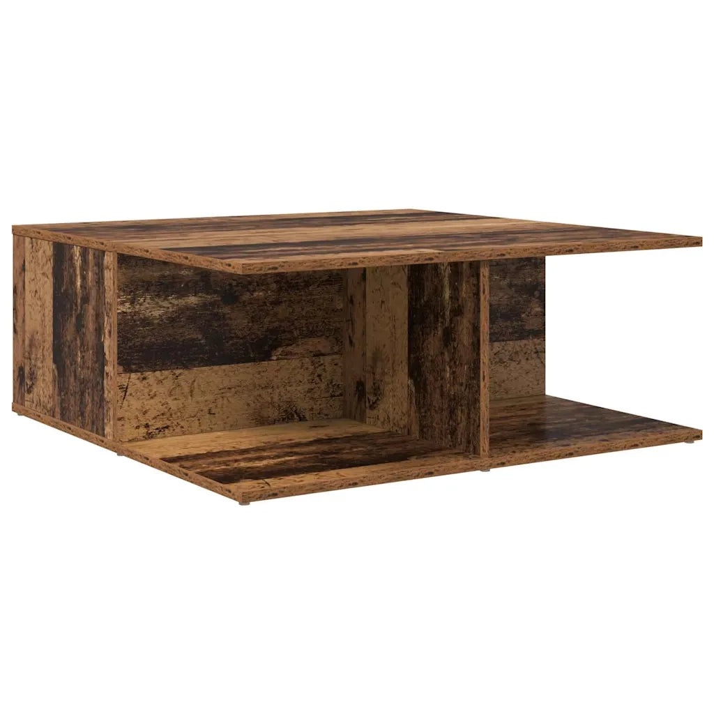 vidaXL Tavolino da salotto with Drawer Legno antico 80 x 80 x 31 cm