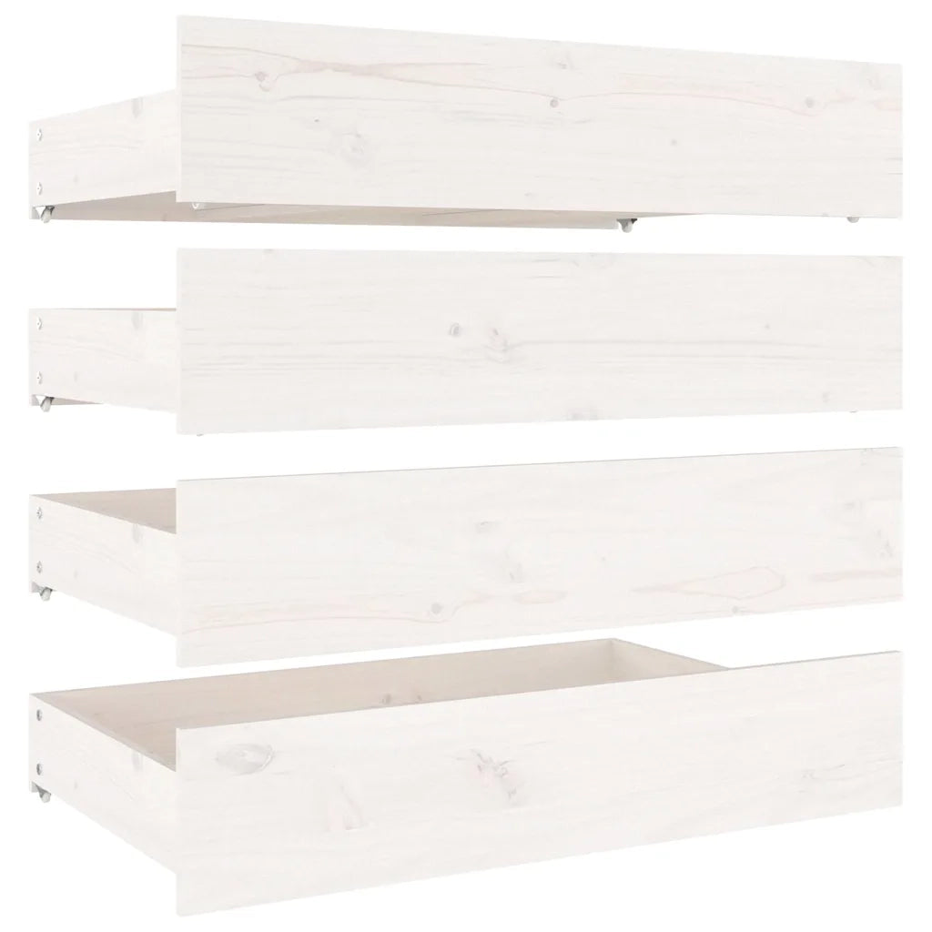 Giroletto con Cassetti-Struttura Letto con contenitore Bianco 140x200 cm 928232