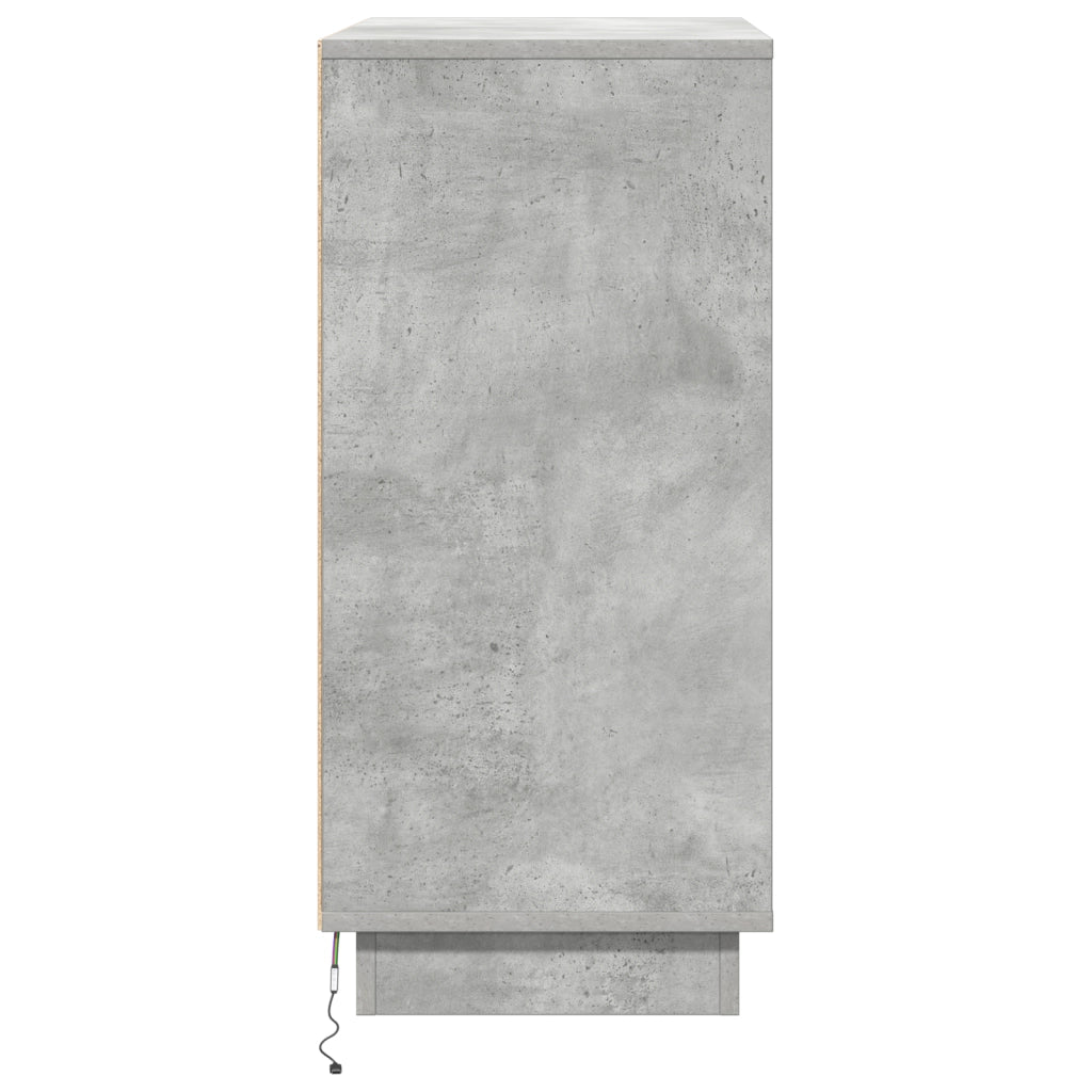 Mobile TV  con LED Grigio Calcestruzzo 71x34,5x75 cm in Legno Ingegnerizzato