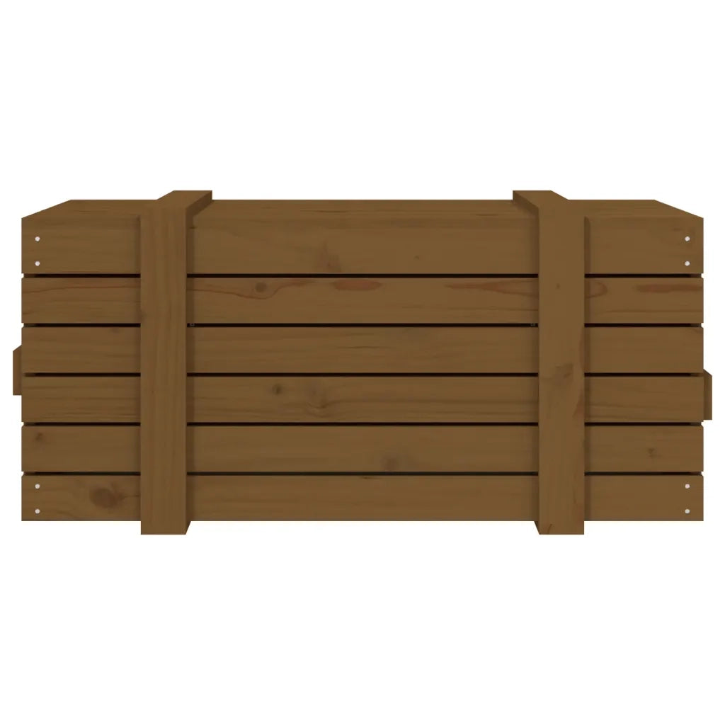 Contenitore Portaoggetti ambra 91x40,5x42cm Legno Massello Pino 825001