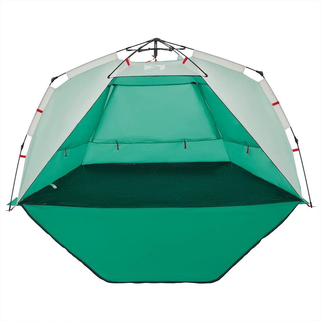 Tenda da Spiaggia 3 Persone-Tenda da campeggio Verde Rilascio Rapido Impermeabile 931838