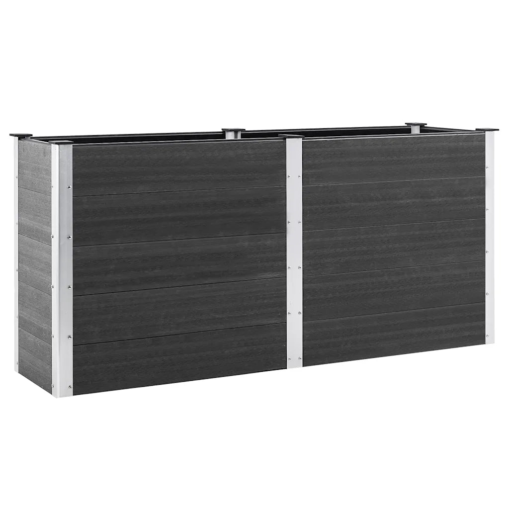 Fioriera Rialzata da Giardino 200x50x91 cm in WPC Grigio 318096