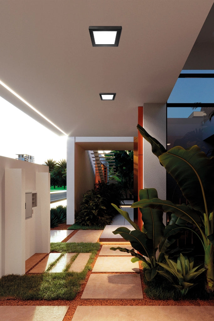 ENTER – Applique/Plafoniera LED 8,7W Bianca 3000K IP65 - Illuminazione per Esterni quadrata ad alta resistenza agli agenti atmosferici